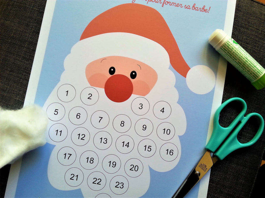Tête De Père Noël à Imprimer Gratuit GRATUIT Calendrier de l'avent Père-Noël – Tête de Coucou