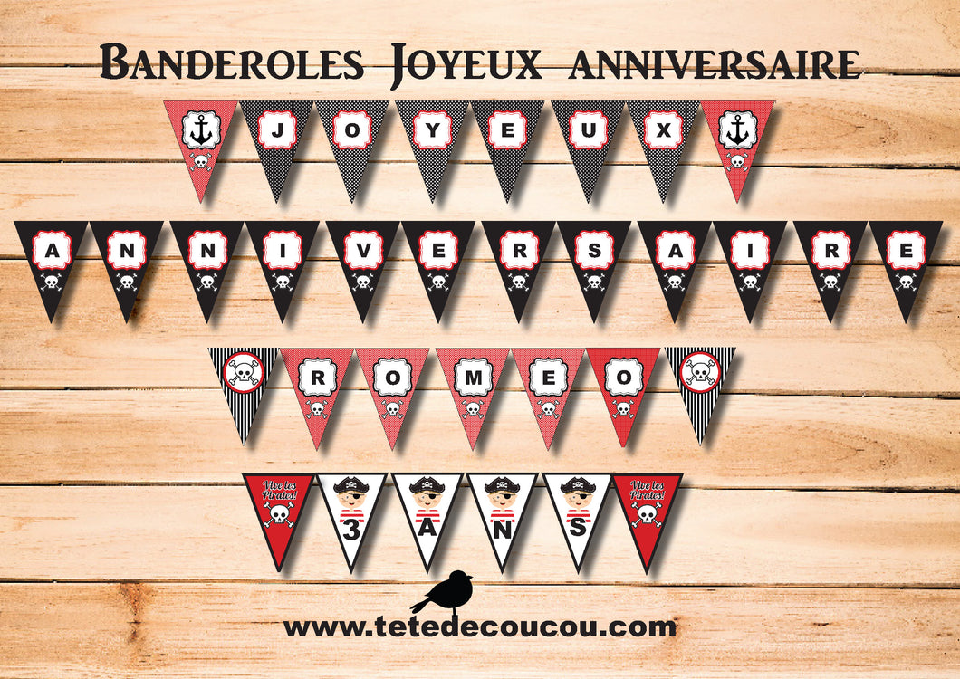 Banderole Joyeux Anniversaire personnalisée