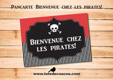 Bienvenue chez les pirates kit anniversaire personnalisé thème pirate à imprimer tête de coucou déco organisation