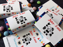 Etiquettes boîtes smarties anniversaire enfant garçon thème robot  personnalisée distribution bonbons école à imprimer tête de coucou