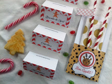 Etiquettes buffet et Pochettes à serviette goûter de Noël enfants à imprimer tête de coucou