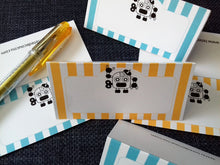 Etiquettes buffet ou invités anniversaire enfant garçon thème robot à imprimer tête de coucou