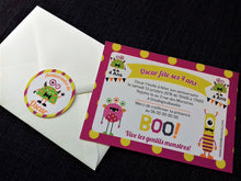 Invitation personnalisée anniversaire enfant thème monstres tête de coucou printable à imprimer