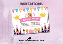 Invitations personnalisées Kit anniversaire princesse fille rose à imprimer tête de coucou