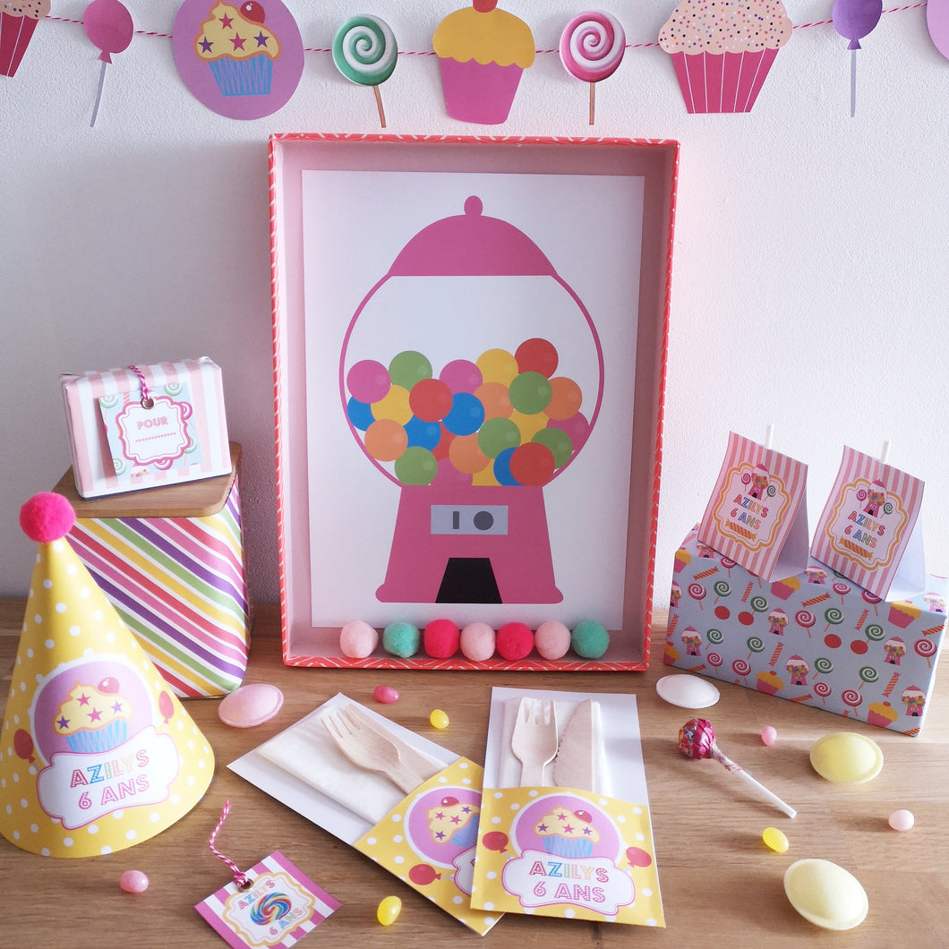 Kit anniversaire Bonbons personnalisé pour organiser une fête