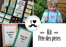 Kit fête des pères à imprimer tablette chocolat mots doux cartes bons et pochettes cadeaux tête de coucou