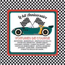 Kit anniversaire personnalisé thème voiture de course cars garçon à imprimer tête de coucou organisation fête invitation banderole