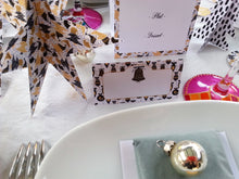 Marque-places étiquettes buffet à imprimer décoration table noël tête de coucou