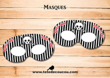 Masques kit anniversaire personnalisé thème pirate à imprimer tête de coucou déco organisation