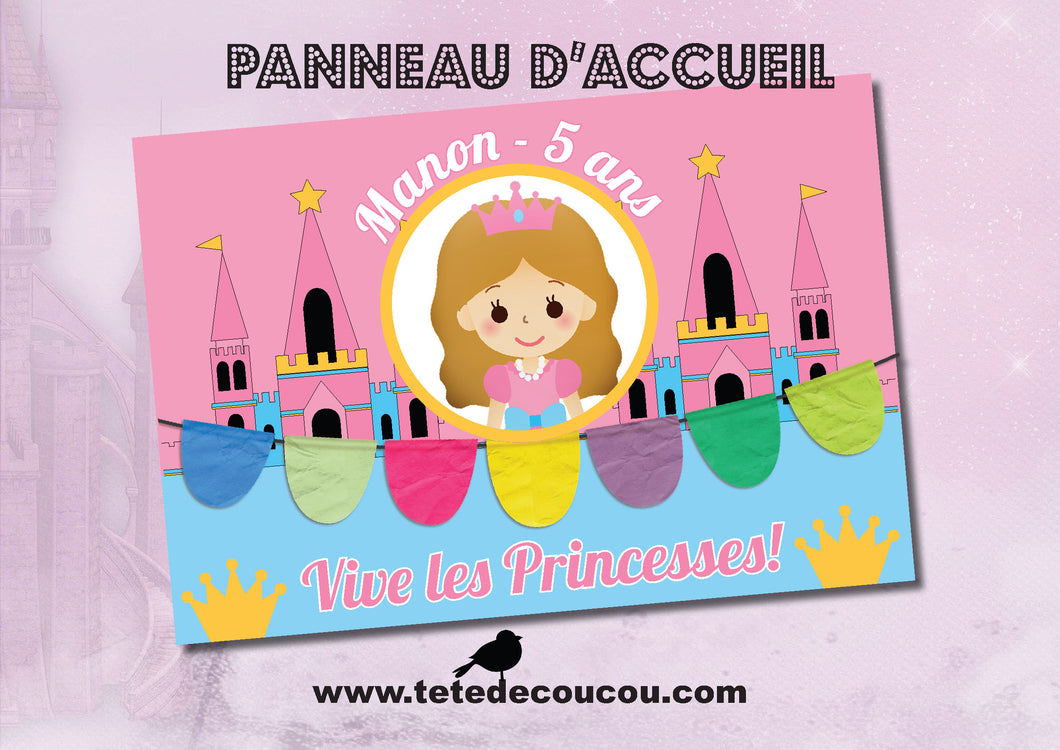 Kit anniversaire princesse personnalisé à imprimer – Tête de Coucou