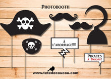 Photobooth moustache crochet kit anniversaire personnalisé thème pirate à imprimer tête de coucou déco organisatio
