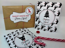 Pochettes cadeaux Noël et étiquettes rigolotes du Père-Noël à imprimer Tête de Coucou