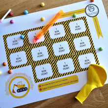 gratuit bons points famille organisation kit anniversaire à imprimer enfant engins chantier construction tête de couco