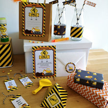 kit anniversaire à imprimer enfant engin chantiers construction tête de coucou décoration pailles jeux organisations fête