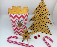 sapin étoile en papier boîte à popcorn goûter de Noël enfants à imprimer tête de coucou 